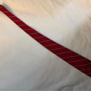 Robert Talbot Hand sewn Classic Red Striped Men's Tie. 100% silk.